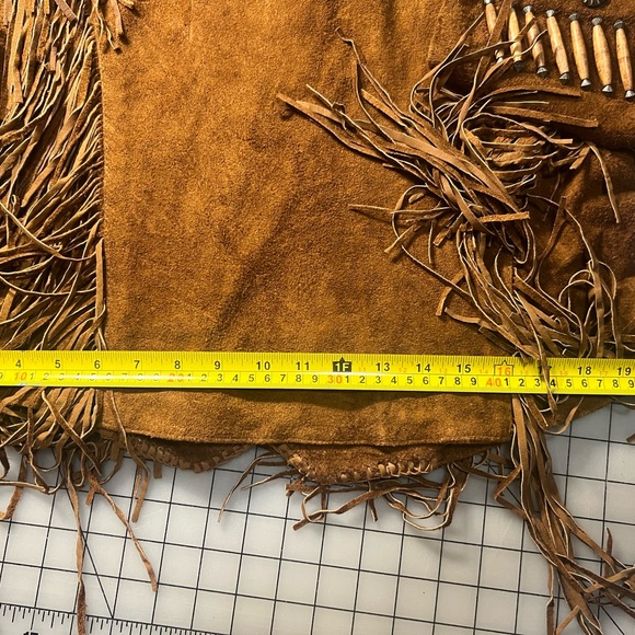 Cripple Creek Leather Jacket Rodeo Western Genuine Leather suede Fringe brown XL - Picture 13 of 16